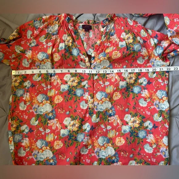 J. Crew Coral Floral Blouse - Picture 11 of 11